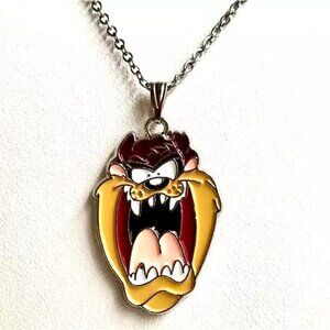 Vintage Taz Tazmanian Devil Necklace Tasmanian Looney Tunes Warner Bros 24"